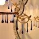 Dark Blue Glass Chandelier Drop Ornaments - Christmas Tree Ornaments - Set of 20